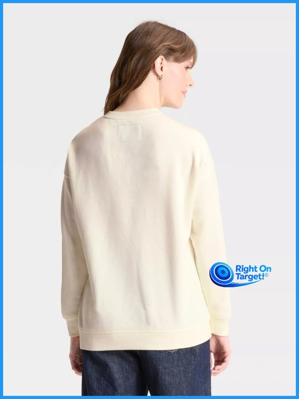 NWT XL - Womens Peanuts Snoopy French Riviera Graphic Sweatshirt - Off-White - Picture 3 of 8